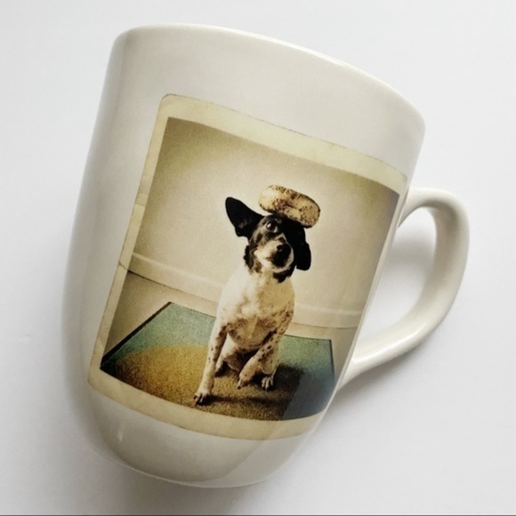 Rae Dunn • Have A Balanced Meal Coffee Mug Dog Bagel - Picture 1 of 4